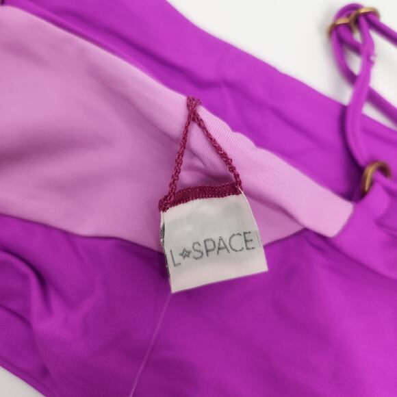 L*Space Ari Bikini Top in Purple/Pink Size Small NWT - Picture 4 of 4
